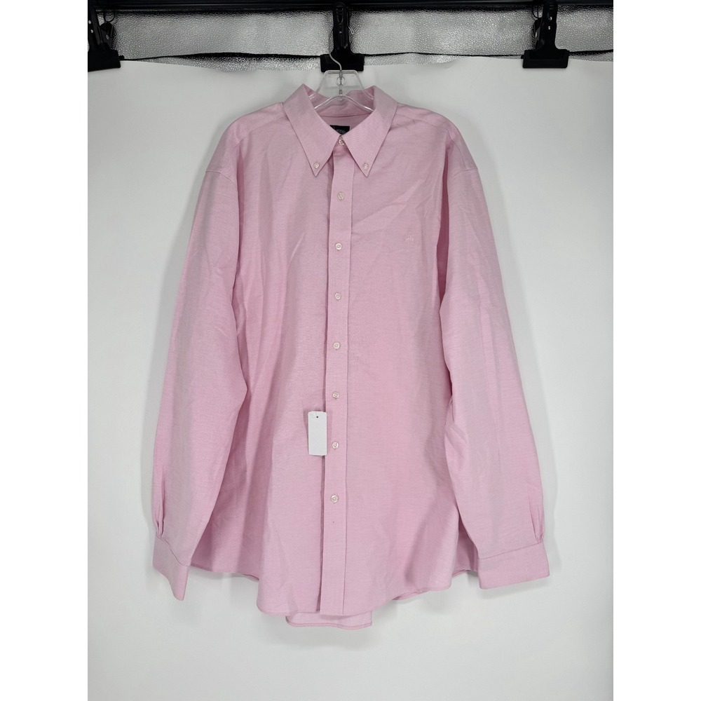 Brooks Brothers The Original Polo Shirt XL Tall XLT Long Sleeve Button Down Pink